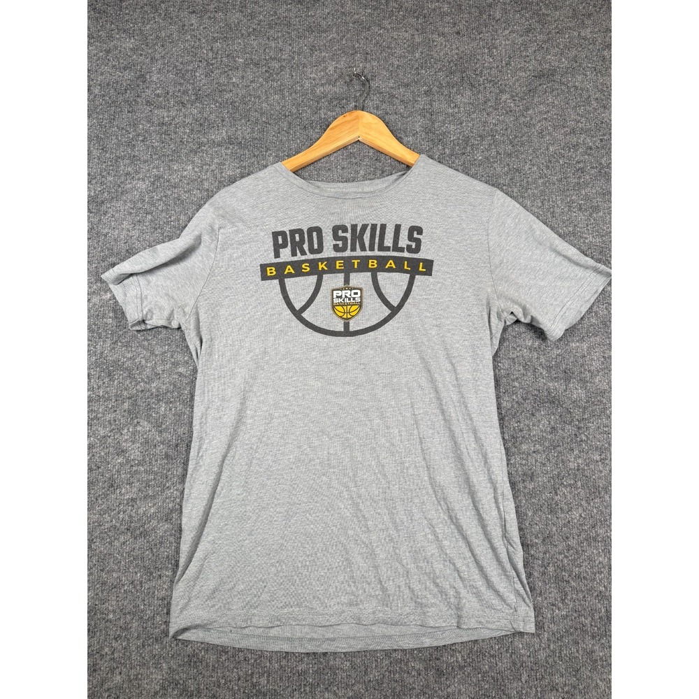 Under Armour Pro Skills Basketball T-Shirt Gray Youth XL Graphic Loose Crew Neck